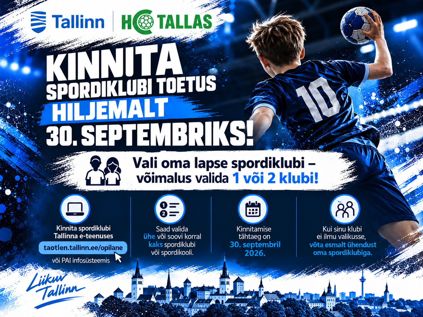 KINNITA SPORDIKLUBI HILJEMALT 30. SEPTEMBRIKS!